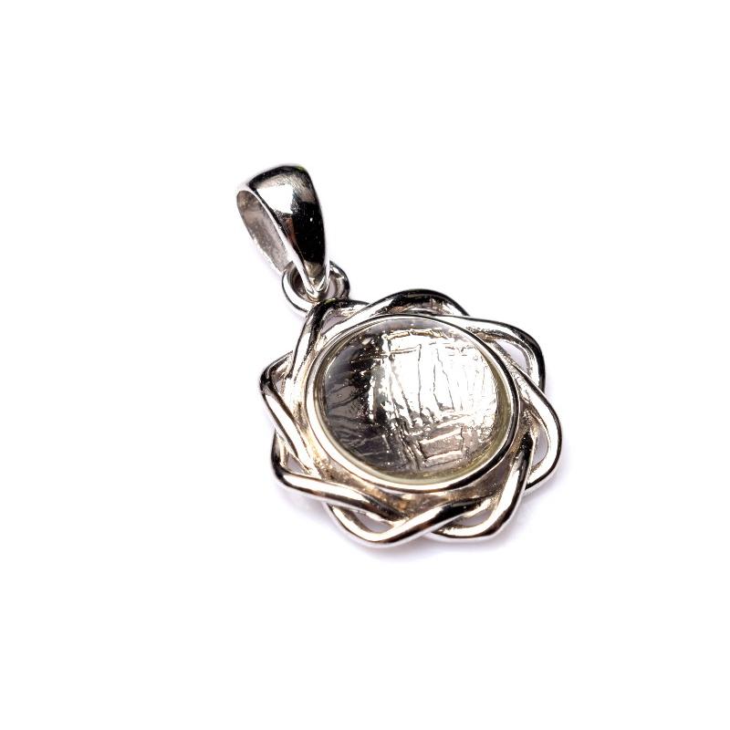Silver925 ギベオン隕石 ペンダントトップ ネックレス メテオライト Silver925 ギベオン(メテオライト隕石) 15x11mm パープル ペンダント