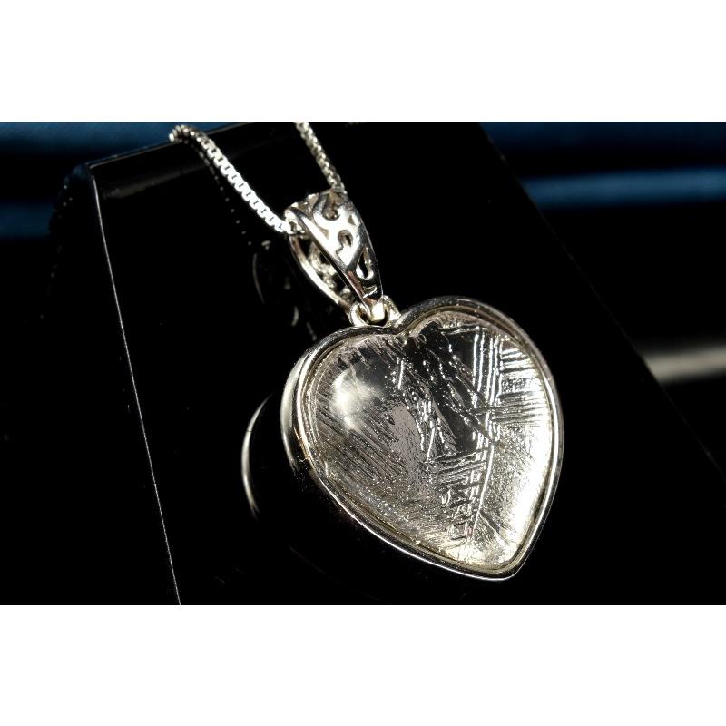 スウェーデン産Silver925◇両面 ギベオン(メテオライト隕石) 15x15mm