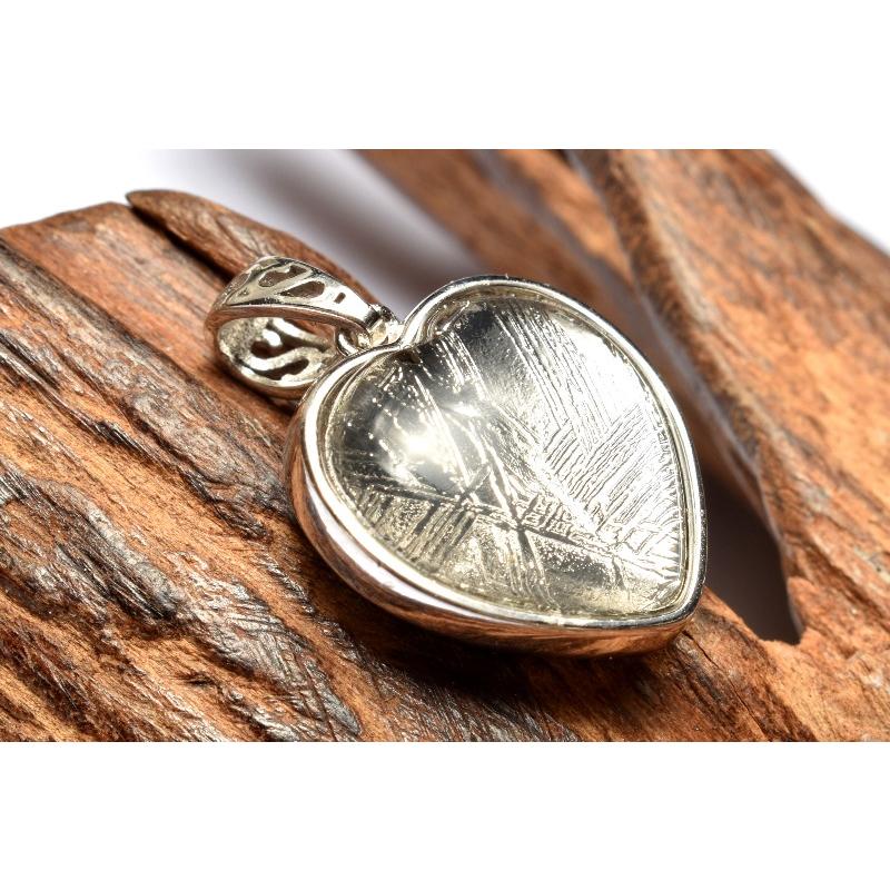 スウェーデン産Silver925◇両面 ギベオン(メテオライト隕石) 15x15mm