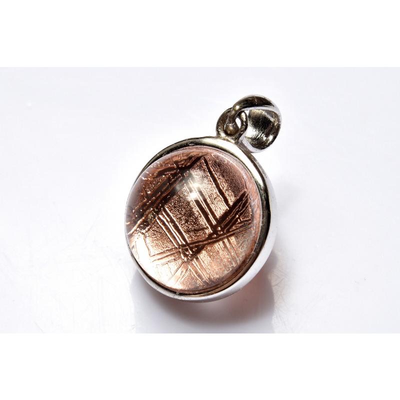 スウェーデン産Silver925◇両面 ギベオン(メテオライト隕石) 15mm