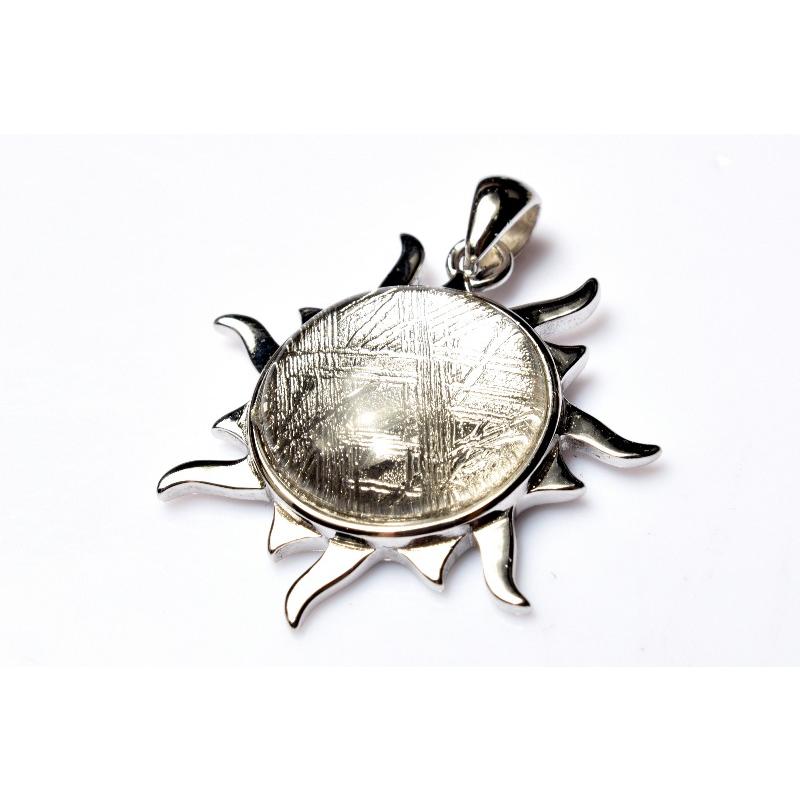 スウェーデン産Silver925◇ ギベオン(メテオライト隕石) 15mm シルバー