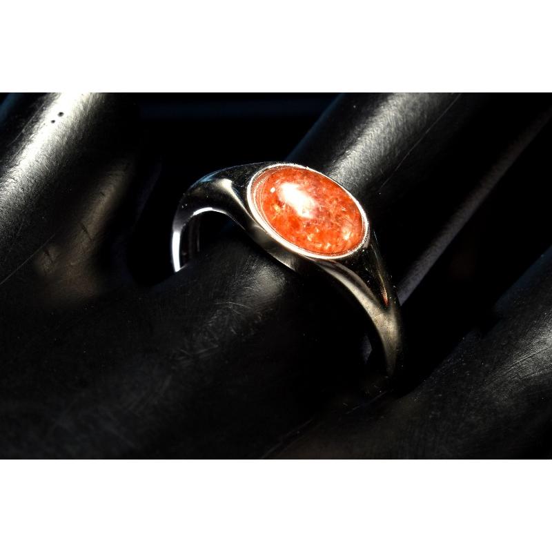 Silver925◇太陽の石 マイカサンストーン 7.5x5.5mm オーバル 指輪