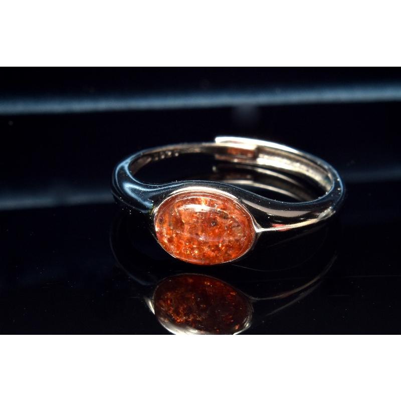 Silver925◇太陽の石 マイカサンストーン 7.5x5.5mm オーバル 指輪