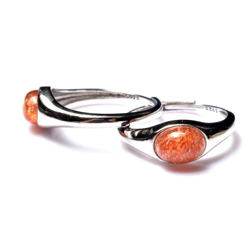 Silver925◇太陽の石 マイカサンストーン 7.5x5.5mm オーバル 指輪