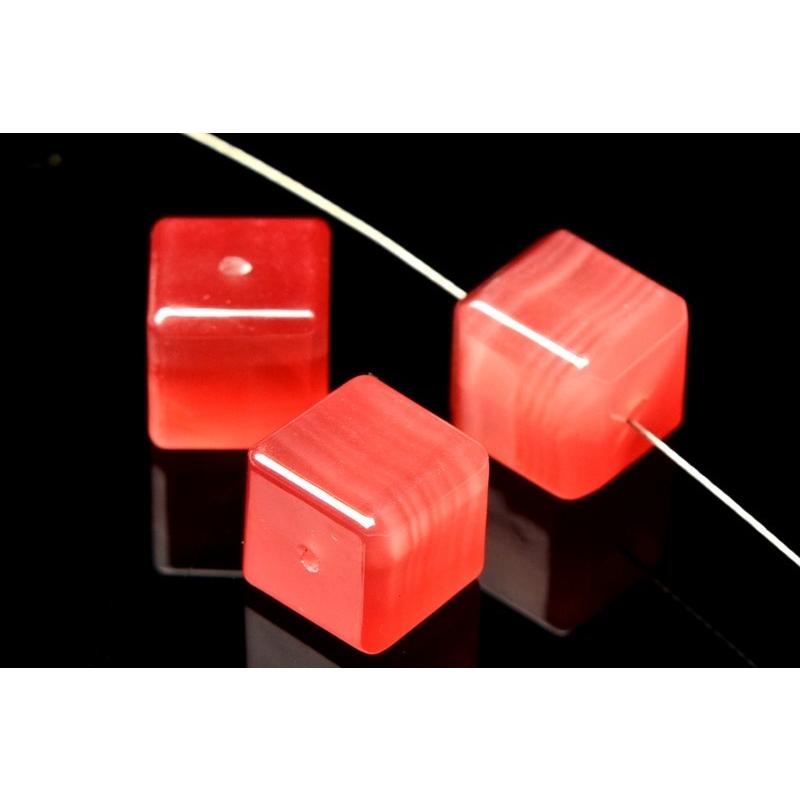 【ペルー産】インカローズ 高品質！ペルー産 インカローズ 11x10mm キューブ 貫通穴ビーズ_PRG364
