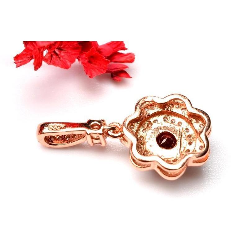 色々な レディースアクセサリー 天然石 パワーストーンのlatelier ラトリエ 5000円以上送料無料 Silver925 ガーネット 5mm キュービックジルコニア ペンダントトップ Prg752 Www Threeriversofs Com