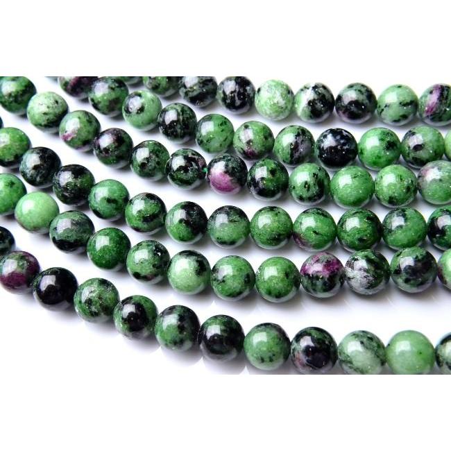 ルビーインゾイサイト」8mm 1連（約38cm）_R1649-8 ☆5000円以上