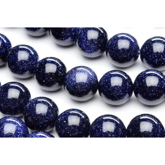 天然石「ブルーゴールドストーン」12mm 1連（約36cm）_R1658-12 
