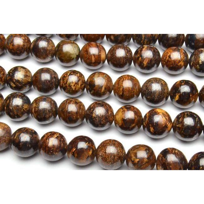 天然石A良質「ブロンザイト」10mm 1連（約38cm）_R1663-10 ☆5000円