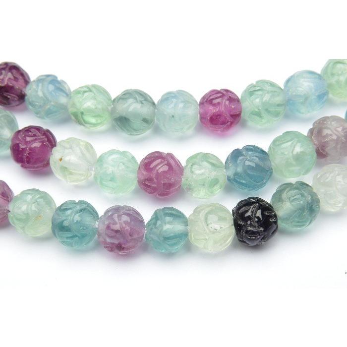 フローライト ロータス 8mm 1連（約38cm）_R1874-8 ☆5000円以上