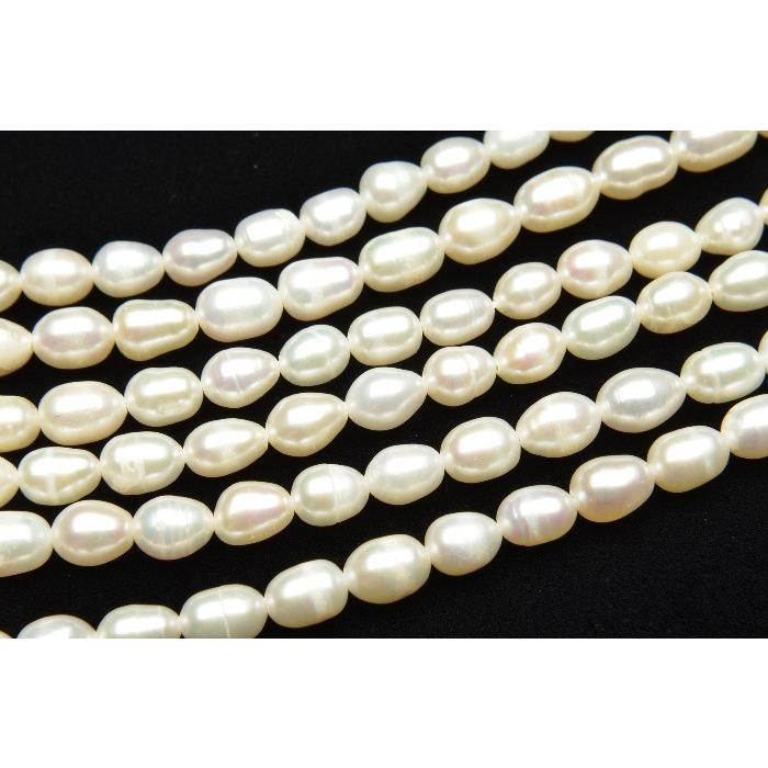 淡水真珠パール ライス ホワイト 4〜5mm 1連（約35cm）_R1922-4
