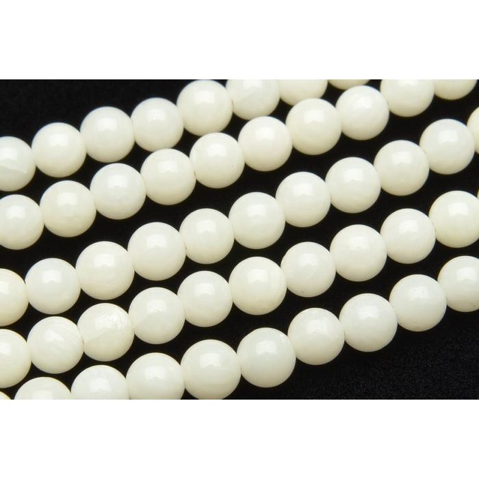 ホワイトコーラル（白珊瑚） ラウンド 2mm 1連（約38cm）_R1946-2