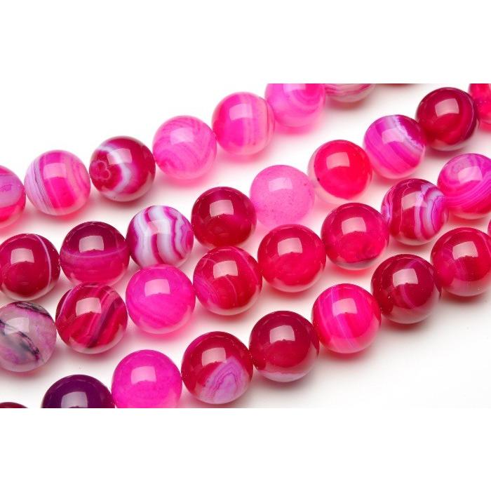 縞瑪瑙 ピンク 8mm 1連（約38cm）_R5114-8 ☆5000円以上ネコポス