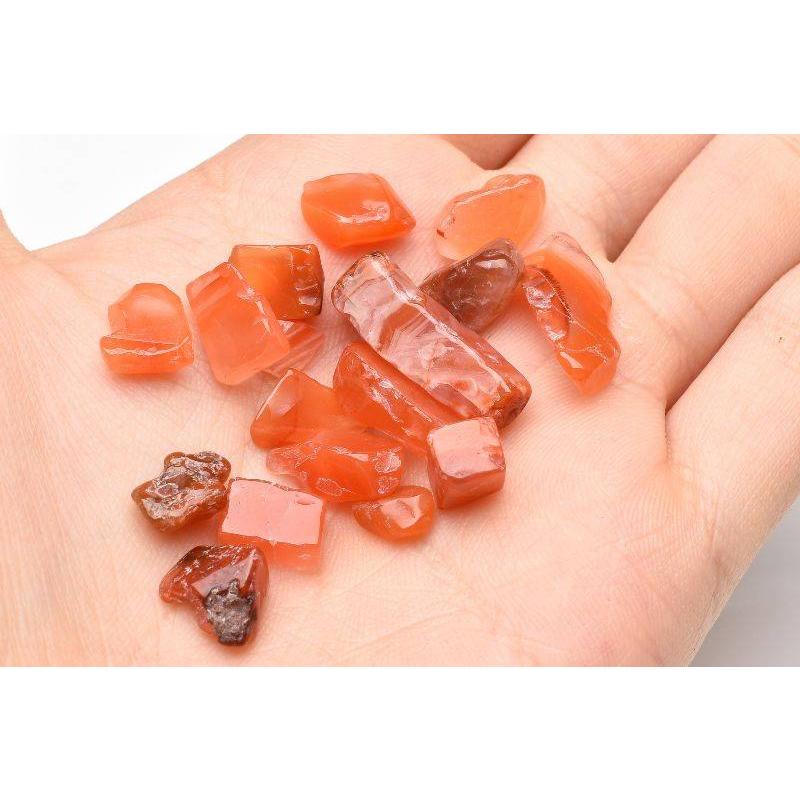 オレンジ 瑪瑙 アゲート 100g 浄化用 インテリア用 さざれ石 _R5558-96