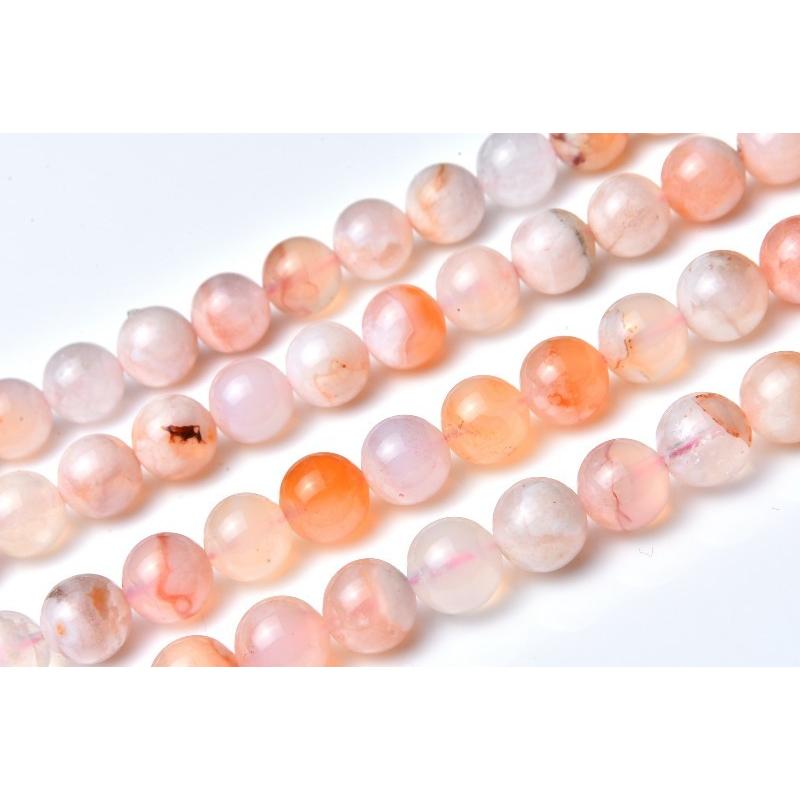 チェリーブロッサムアゲート 桜瑪瑙 6mm 1連（約38cm）_R5815-6
