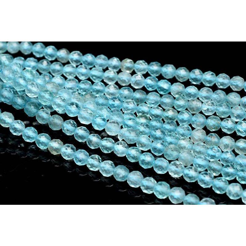 アパタイト 3mm 64面カット 1連（約38cm） _R5984 : ラトリエ - 通販 - Yahoo!ショッピング