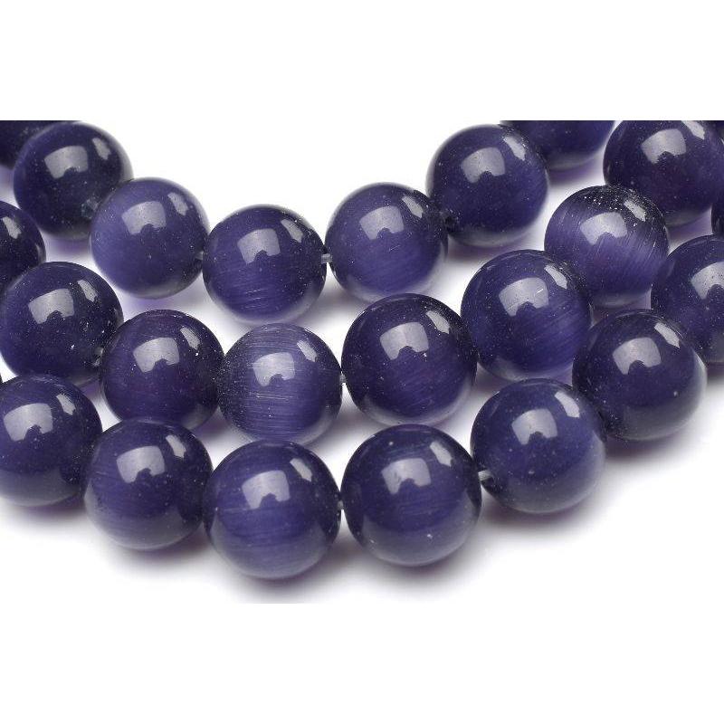 バイオレットキャッツアイ 10mm 1連（約38cm） _R6100-10 : ラトリエ