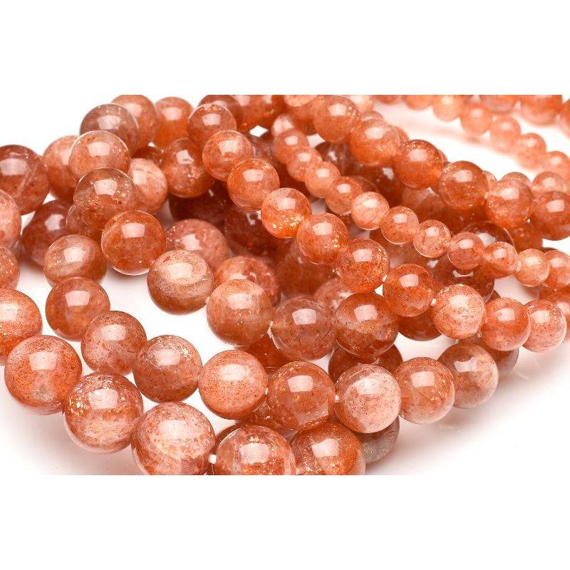 AA+ マイカサンストーン 8mm ブレスレット 1個売り _RB27-8 : ラトリエ