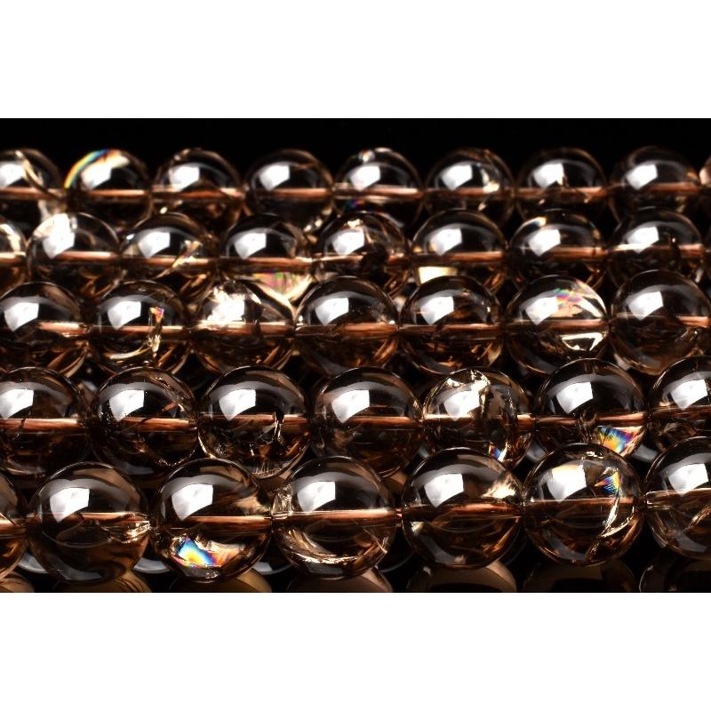 虹入り スモーキークォーツ 10mm 1連（約38cm）_RG369-10