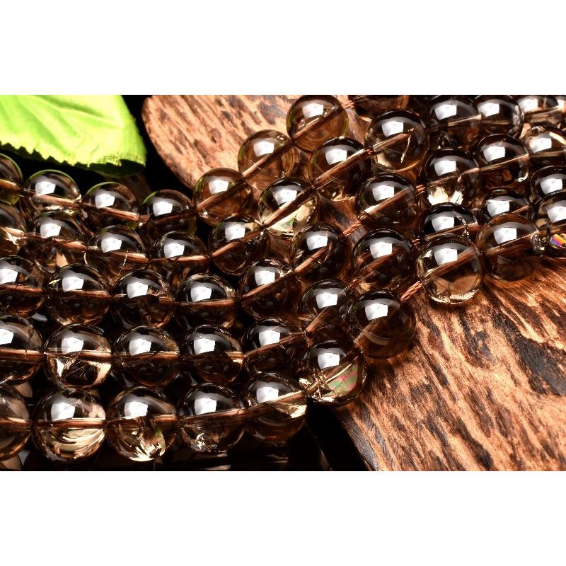 虹入り スモーキークォーツ 10mm 1連（約38cm）_RG369-10