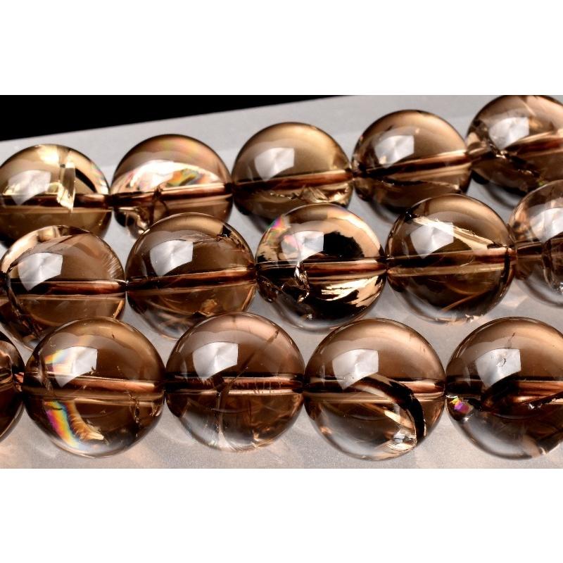 虹入り スモーキークォーツ 10mm 1連（約38cm）_RG369-10