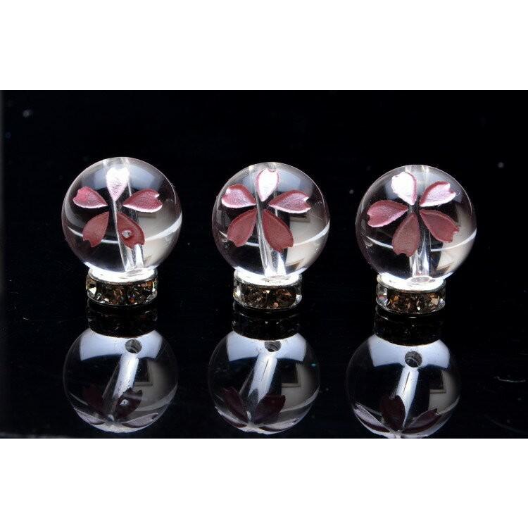 彫刻 水晶 ピンク彫り 桜】 12mm 粒売り_T260-12 : ラトリエ - 通販 