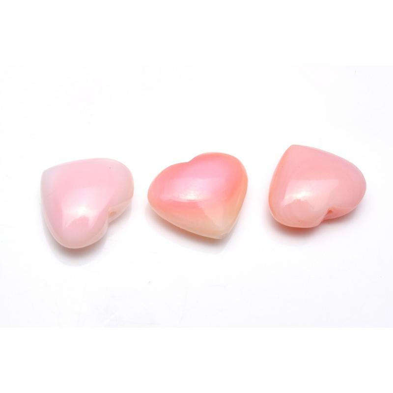 ハート クイーンコンクシェル (中)3粒セット 10x8mm 粒売り