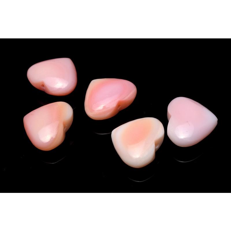 ハート クイーンコンクシェル (中)3粒セット 10x8mm 粒売り