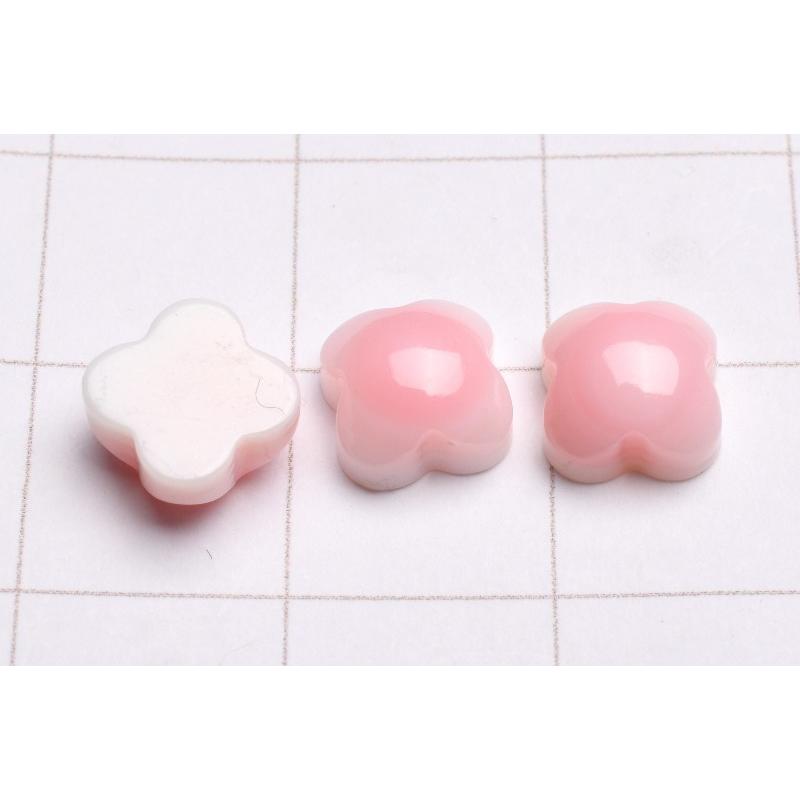 クイーンコンクシェル 6.5x6.5mm クローバー型 ルース 3粒セット_T611