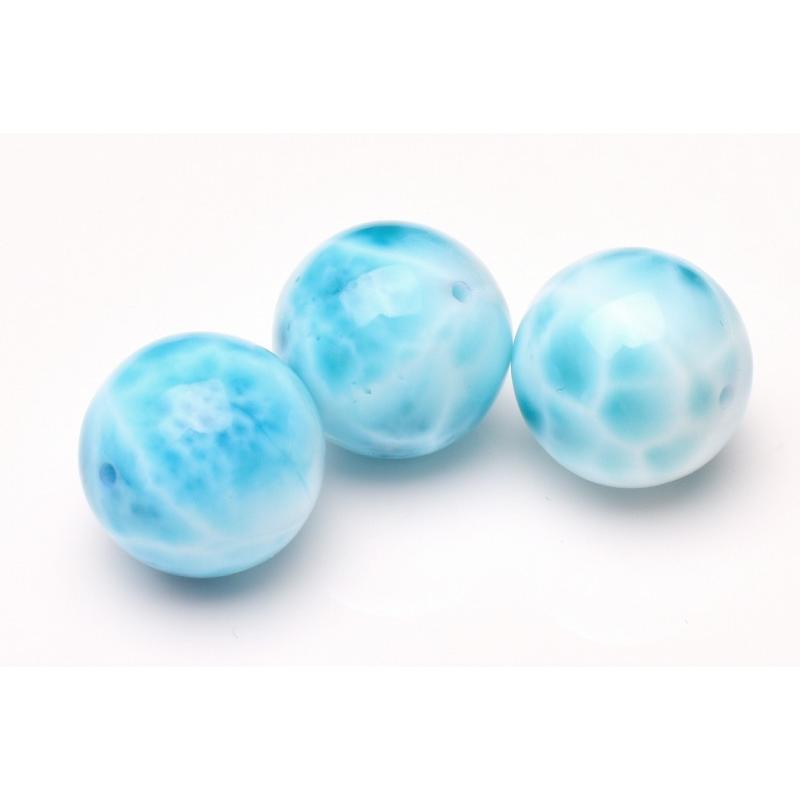 超極上品!!SA級 ラリマー 14.5mm 高級 粒売り (貫通穴) ビーズ 超極上品!!SA級 ラリマー 14.5mm 高級 粒売り (貫通穴) ビーズ