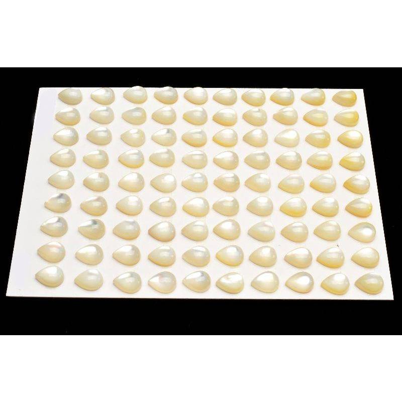美品　白蝶貝　シェル  ホワイト　ループタイ ホワイトシェル（白蝶貝） スター（星）10×10mm ｜天然石ビーズ