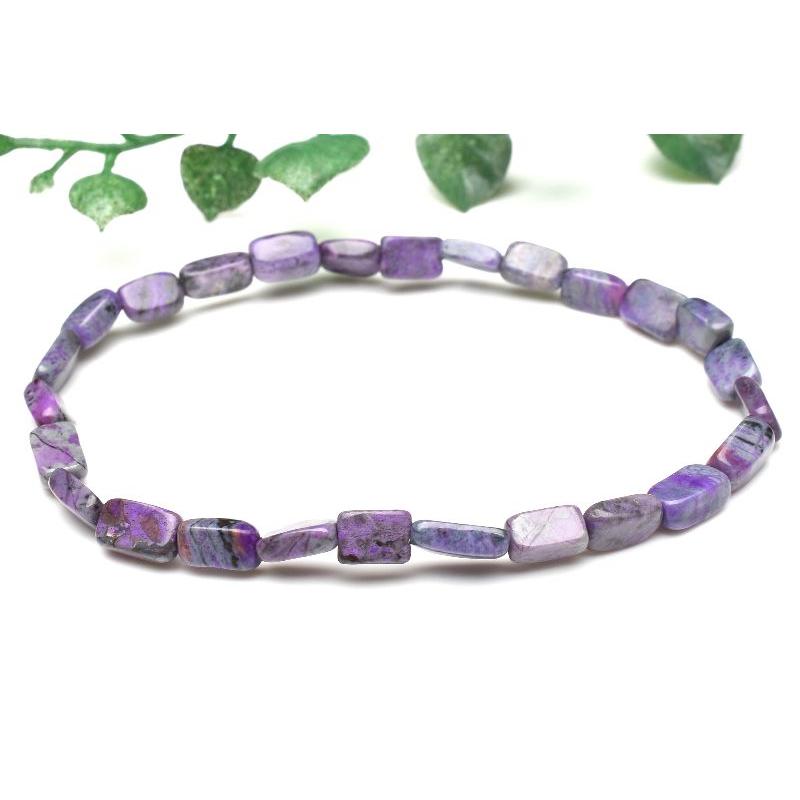 ☆マルチカラーパープルスギライト 8.5ミリ珠 ブレスレット(SA