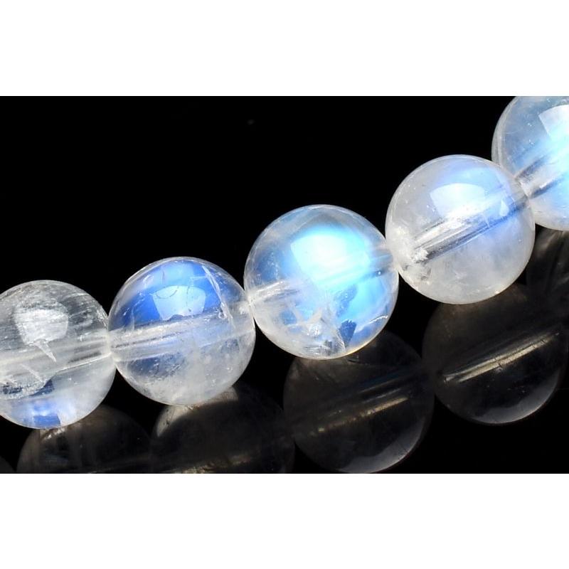 1点物】AA☆幻想ブルーシラー ムーンストーン 6.5mm ブレスレット 