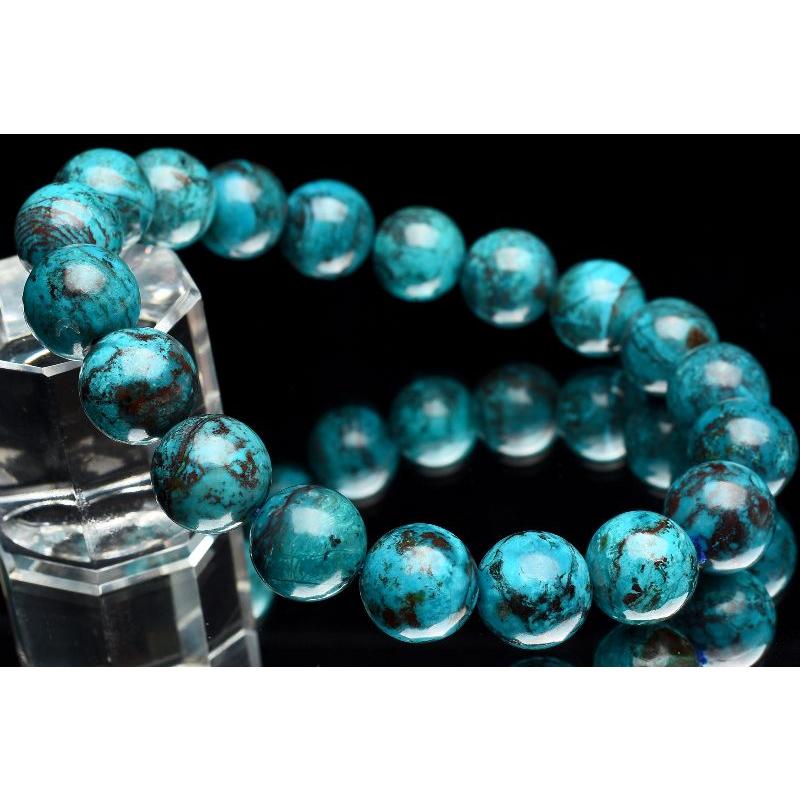 1点物】チョコミントカラー クリソコラ 10.5mm ブレスレット _U5831