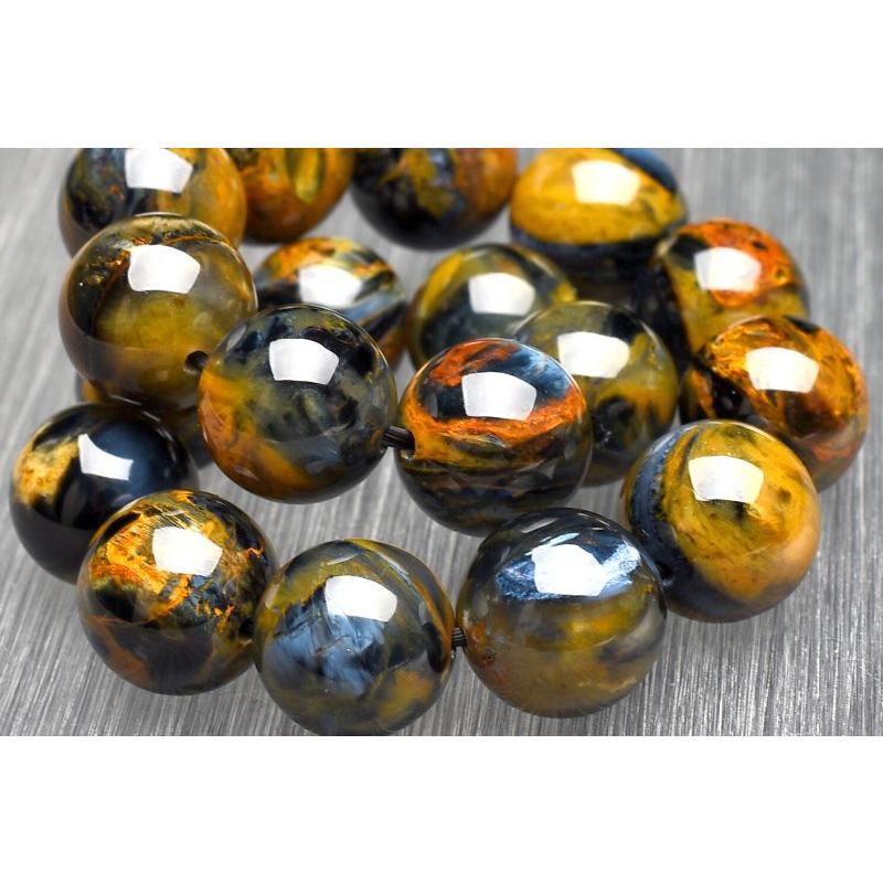 1点物】嵐の石◇高品質 ピーターサイト 11.5mm ブレスレット _U8161