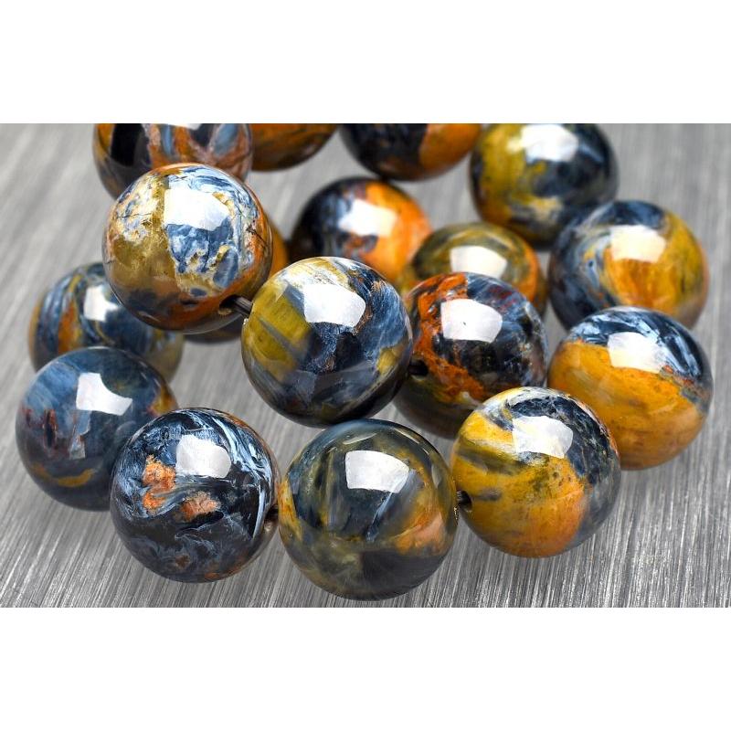 1点物】嵐の石◇高品質 ピーターサイト 12.5mm ブレスレット _U8166