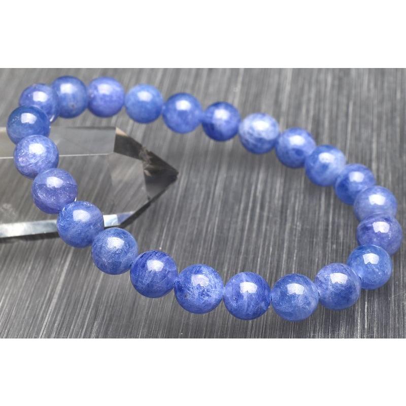 1点物】透過性あり！◇数量限定 タンザナイト 8.5mm ブレスレット