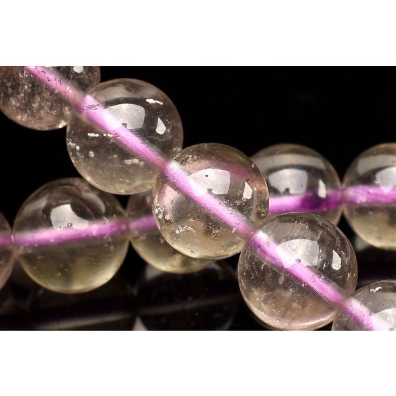 1点物】希少◇スモーキー パープルリビアングラス 8.5mm ブレスレット