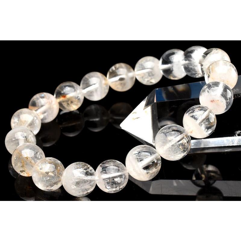 1点物】ライモナイト入り ホワイトファントムクォーツ 10-10.5mm