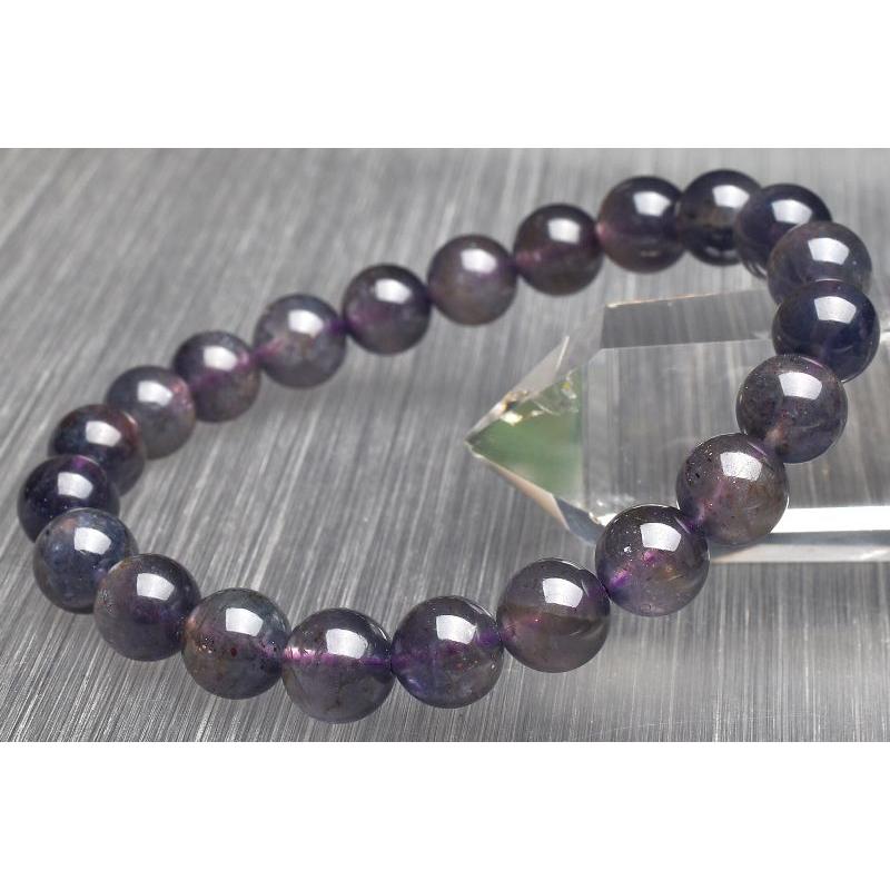 1点物】透明感◇多色性 アイオライト 8.5mm ブレスレット _U8529