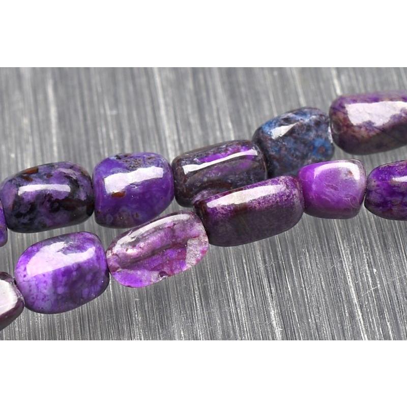 ★マーブルスギライト タンブルカット ブレスレット①(SA) スギライトマルチカラーのブレスレット 一玉約11㎜ 内径役17cm | TIRORI