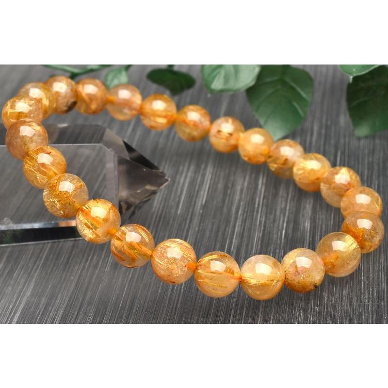 【まもなくお休み　ブレスレット　ゴールドタイチンルチルクォーツ　022】 まもなくお休み ブレスレット ゴールドタイチンルチルクォーツ 022