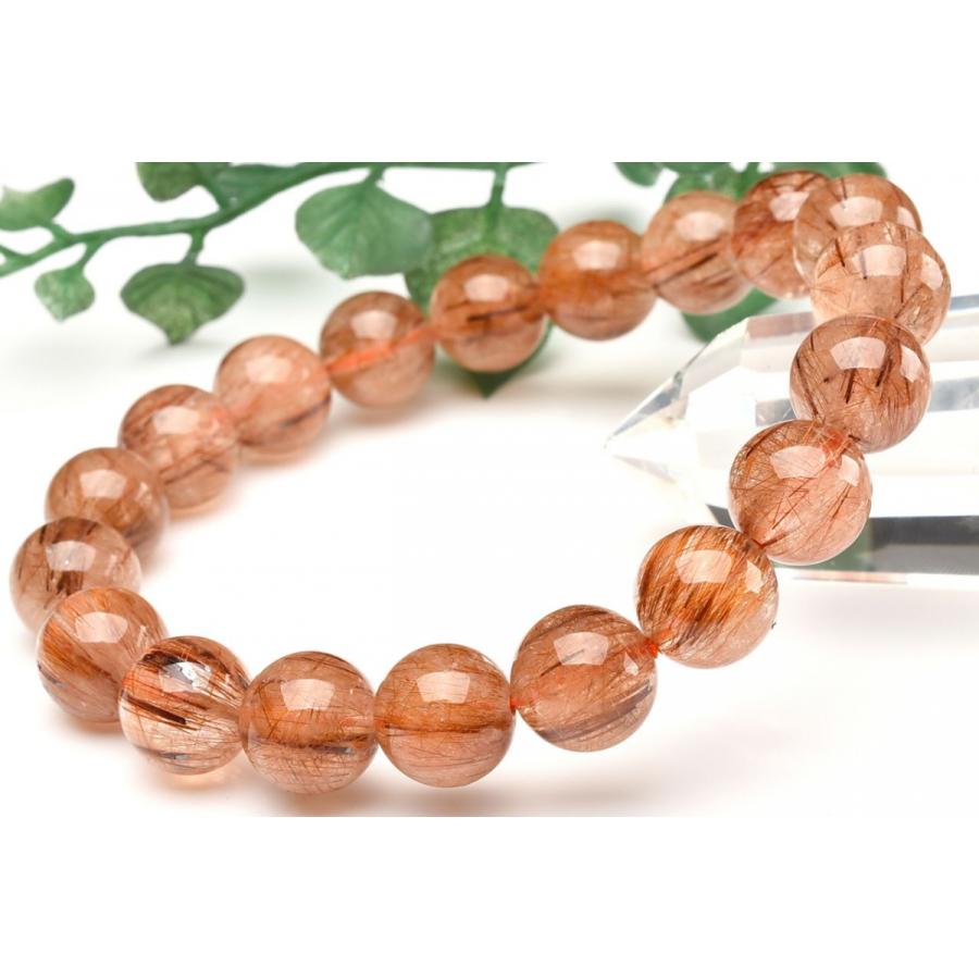 1点物】キャッツアイ効果 ブロンズルチルクォーツ 10mm ブレスレット