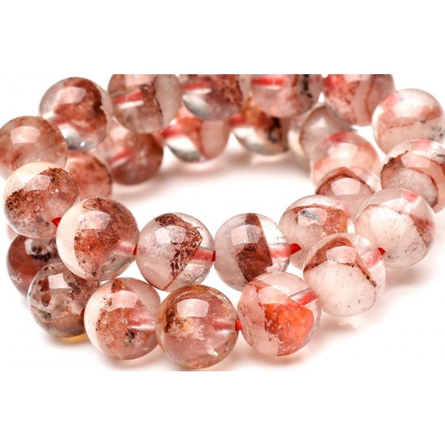 1点物】縁起のいい赤富士 レッドファントムクォーツ 7mm ブレスレット