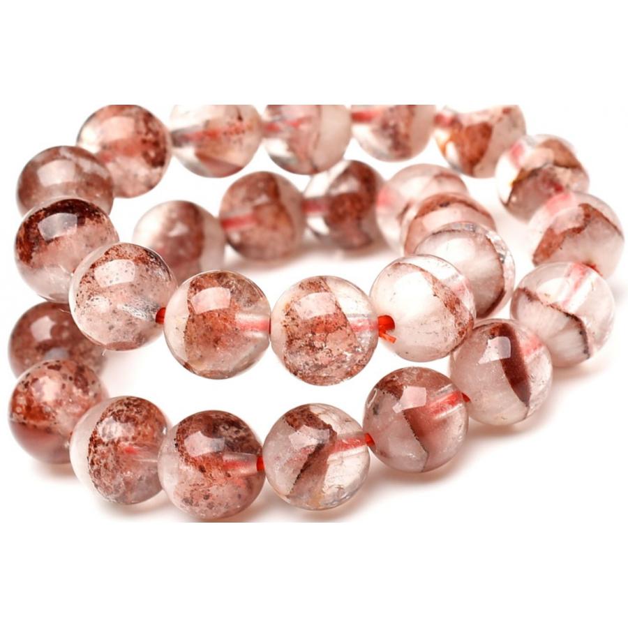 1点物】縁起のいい赤富士 レッドファントムクォーツ 7mm ブレスレット