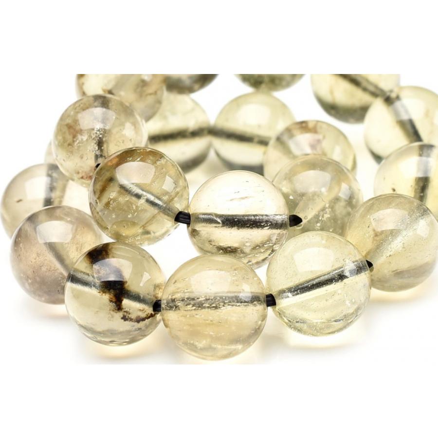 1点物】AA+希少☆ブラックファントム入り リビアングラス 10mm