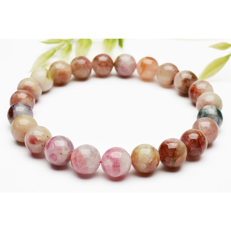 1点物】バイカラー◇華やか トルマリンシリカ 8mm ブレスレット