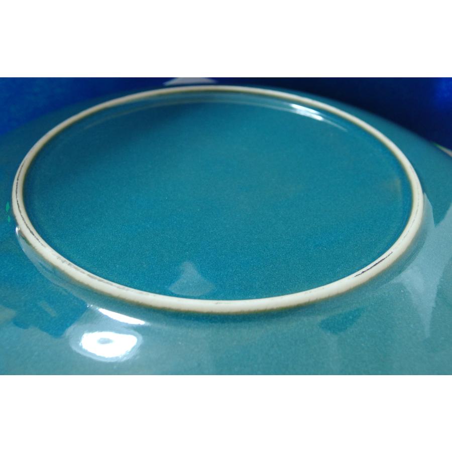 大皿　ターコイズ色　エキゾチックな柄 |  | 03