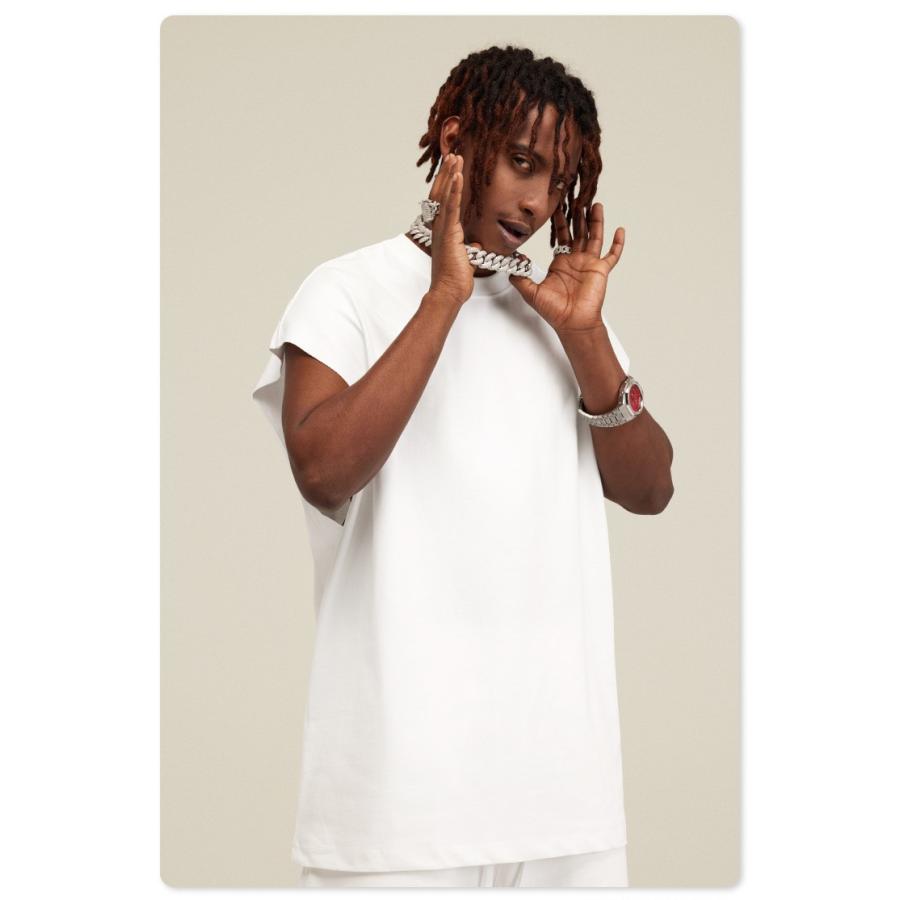 ビッグシルエット タンクトップ ノースリーブ シャツ ストリートファッション ヘビーウェイト カットオフ Tシャツ メンズ レディース |  | 13
