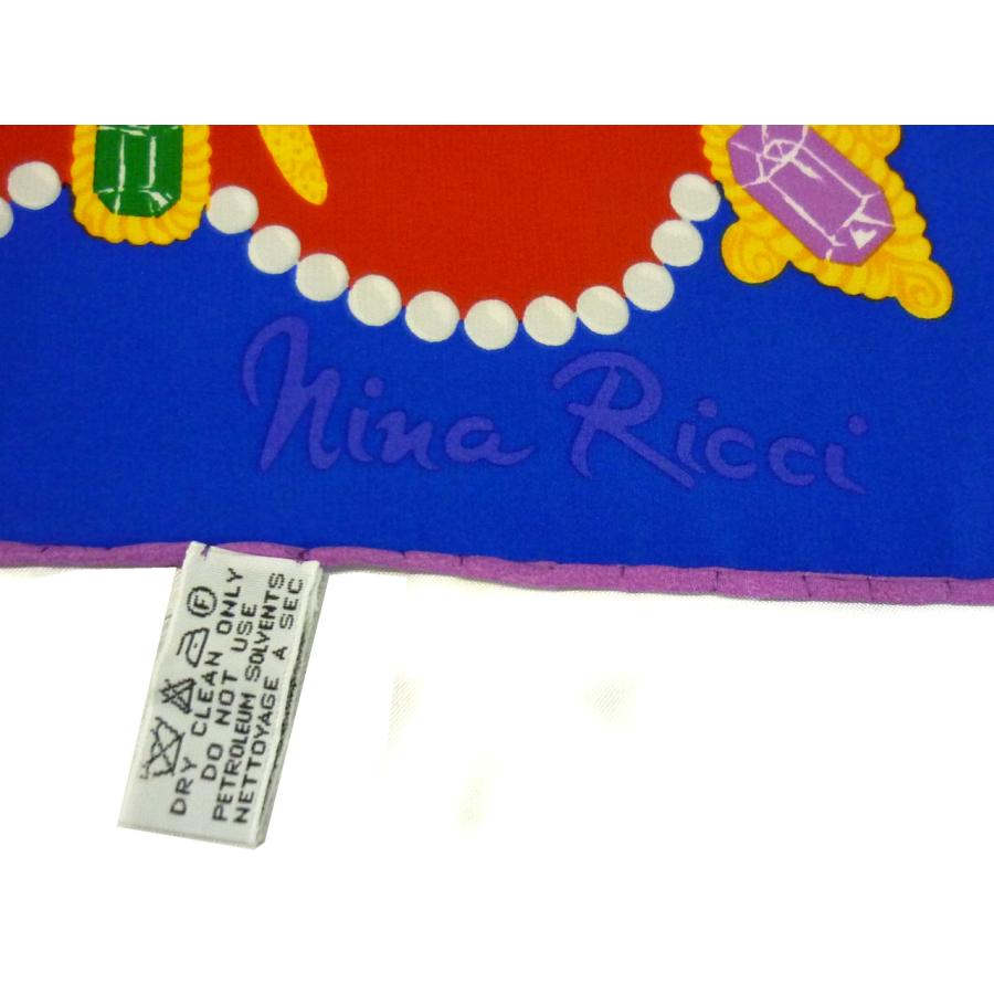 Nina Ricci シルクスカーフ ネイビー Nina Ricci シルクスカーフ ネイビー ヴィンテージ 90 年代 ニナ